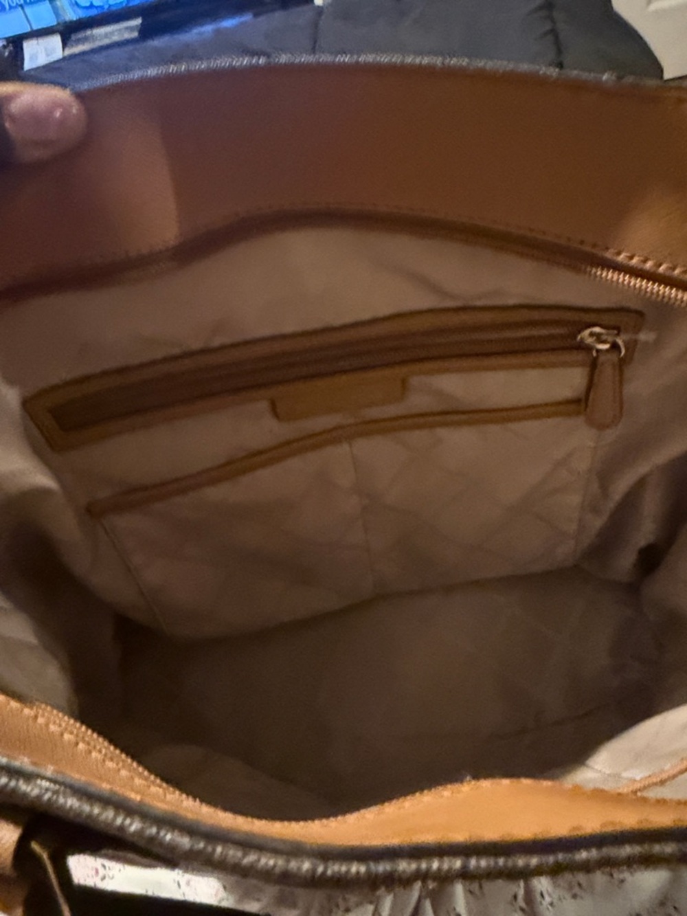 Michael Kors Morgan Large Tote Handbag Brown 38H6GOGT3B - Picture 3 of 6